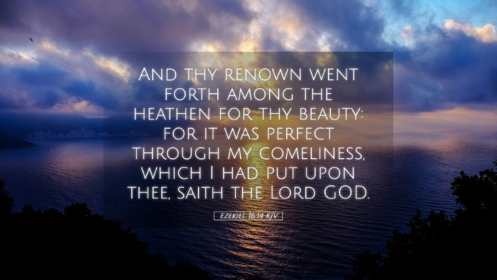 Picture 05 - Ezekiel 16:14 KJV Desktop Wallpaper - And thy renown went forth among the heathen for - Desktop Bible Verse Wallpaper