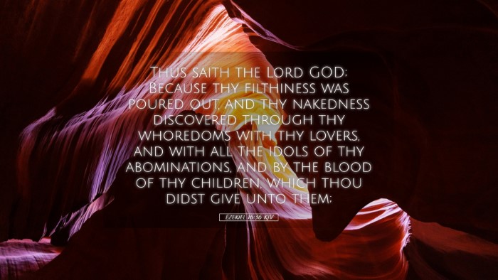 Picture 05 - Ezekiel 16:36 KJV Desktop Wallpaper - Thus saith the Lord GOD; Because thy filthiness - Desktop Bible Verse Wallpaper