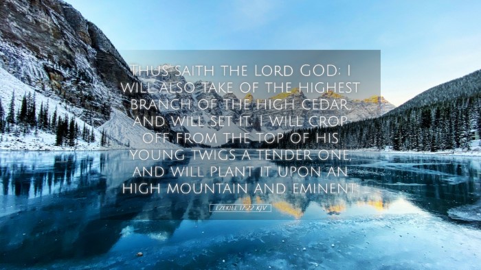 Picture 05 - Ezekiel 17:22 KJV Desktop Wallpaper - Thus saith the Lord GOD; I will also take of the - Desktop Bible Verse Wallpaper
