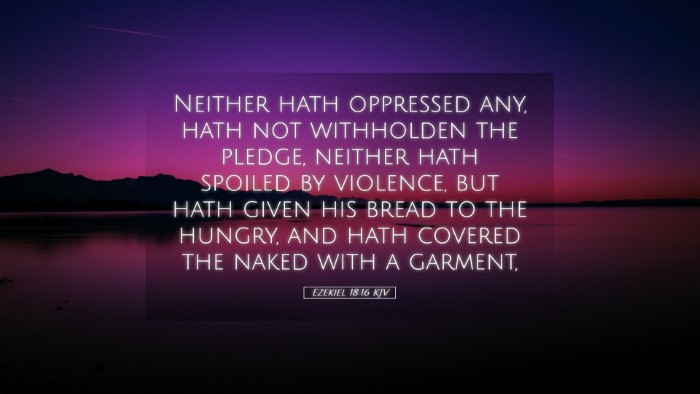 Picture 05 - Ezekiel 18:16 KJV Desktop Wallpaper - Neither hath oppressed any, hath not withholden - Desktop Bible Verse Wallpaper