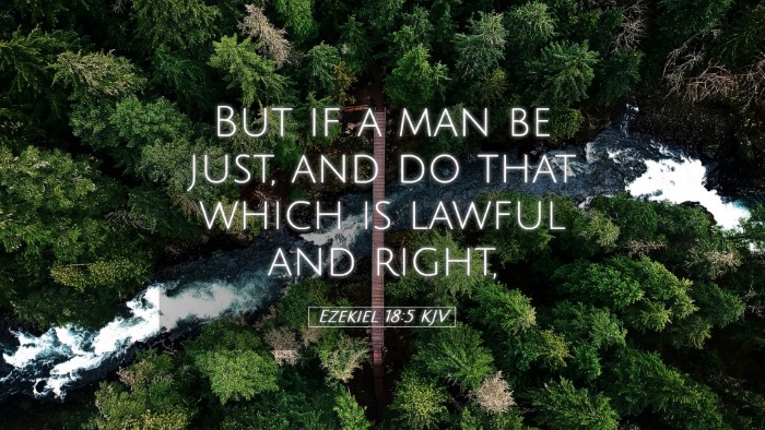 Picture 05 - Ezekiel 18:5 KJV Desktop Wallpaper - But if a man be just, and do that which is lawful - Desktop Bible Verse Wallpaper