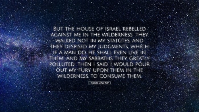Picture 05 - Ezekiel 20:13 KJV Desktop Wallpaper - But the house of Israel rebelled against me in - Desktop Bible Verse Wallpaper
