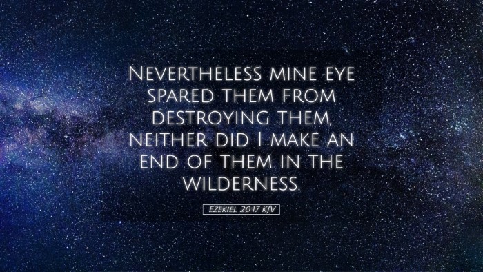 Picture 05 - Ezekiel 20:17 KJV Desktop Wallpaper - Nevertheless mine eye spared them from destroying - Desktop Bible Verse Wallpaper