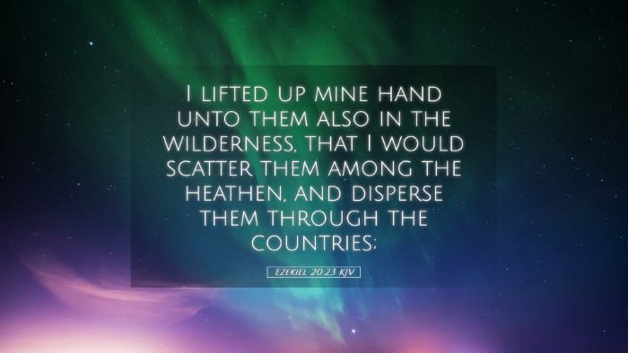 Picture 05 - Ezekiel 20:23 KJV Desktop Wallpaper - I lifted up mine hand unto them also in the - Desktop Bible Verse Wallpaper