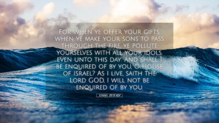 Picture 05 - Ezekiel 20:31 KJV Desktop Wallpaper - For when ye offer your gifts, when ye make your - Desktop Bible Verse Wallpaper
