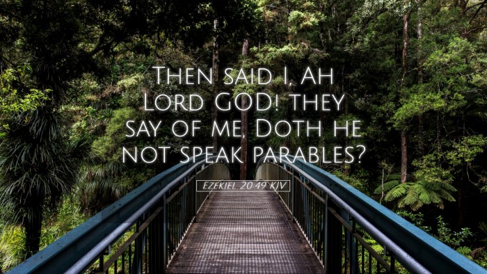 Picture 05 - Ezekiel 20:49 KJV Desktop Wallpaper - Then said I, Ah Lord GOD! they say of me, Doth he - Desktop Bible Verse Wallpaper