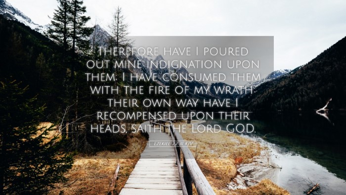 Picture 05 - Ezekiel 22:31 KJV Desktop Wallpaper - Therefore have I poured out mine indignation upon - Desktop Bible Verse Wallpaper