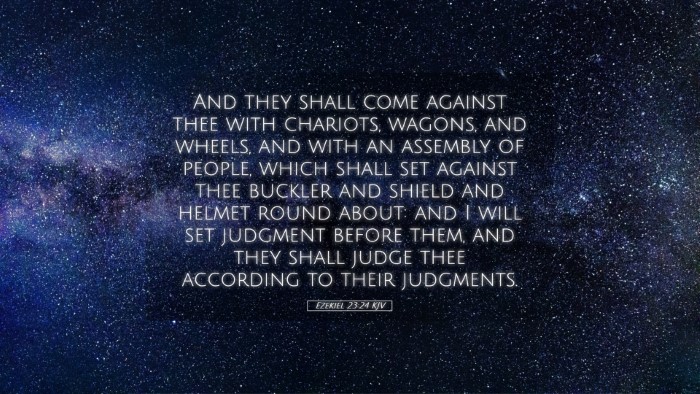 Picture 05 - Ezekiel 23:24 KJV Desktop Wallpaper - And they shall come against thee with chariots, - Desktop Bible Verse Wallpaper