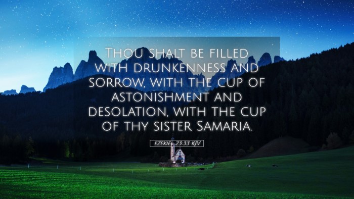 Picture 05 - Ezekiel 23:33 KJV Desktop Wallpaper - Thou shalt be filled with drunkenness and sorrow, - Desktop Bible Verse Wallpaper
