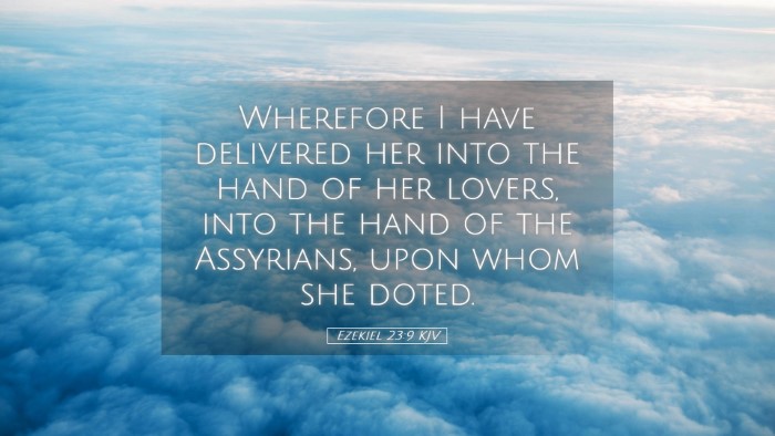 Picture 05 - Ezekiel 23:9 KJV Desktop Wallpaper - Wherefore I have delivered her into the hand of - Desktop Bible Verse Wallpaper