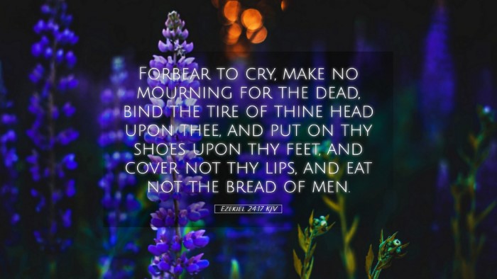 Picture 05 - Ezekiel 24:17 KJV Desktop Wallpaper - Forbear to cry, make no mourning for the dead, - Desktop Bible Verse Wallpaper