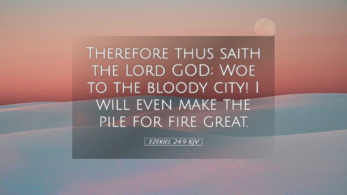 Picture 05 - Ezekiel 24:9 KJV Desktop Wallpaper - Therefore thus saith the Lord GOD; Woe to the - Desktop Bible Verse Wallpaper