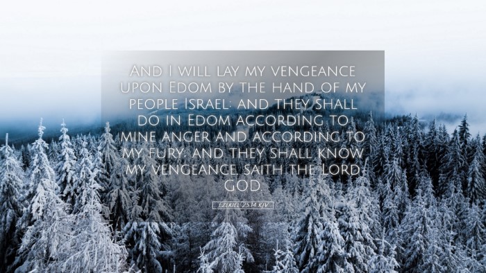 Picture 05 - Ezekiel 25:14 KJV Desktop Wallpaper - And I will lay my vengeance upon Edom by the hand - Desktop Bible Verse Wallpaper