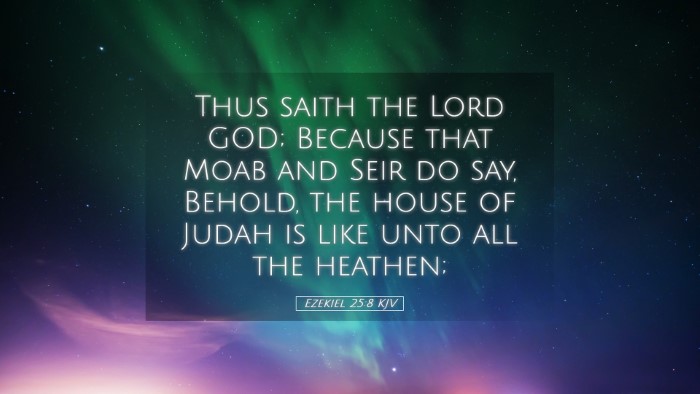 Picture 05 - Ezekiel 25:8 KJV Desktop Wallpaper - Thus saith the Lord GOD; Because that Moab and - Desktop Bible Verse Wallpaper