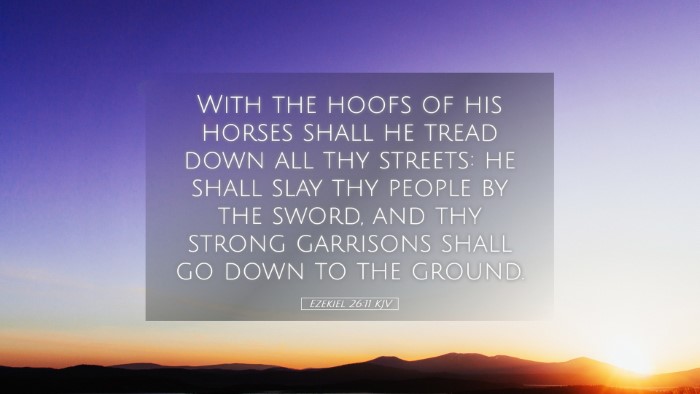 Picture 05 - Ezekiel 26:11 KJV Desktop Wallpaper - With the hoofs of his horses shall he tread down - Desktop Bible Verse Wallpaper