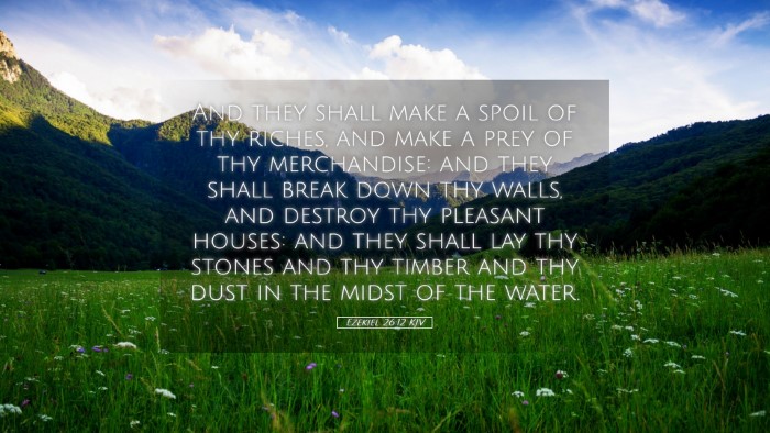 Picture 05 - Ezekiel 26:12 KJV Desktop Wallpaper - And they shall make a spoil of thy riches, and - Desktop Bible Verse Wallpaper