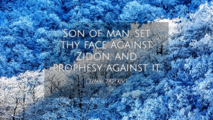 Picture 05 - Ezekiel 28:21 KJV Desktop Wallpaper - Son of man, set thy face against Zidon, and - Desktop Bible Verse Wallpaper