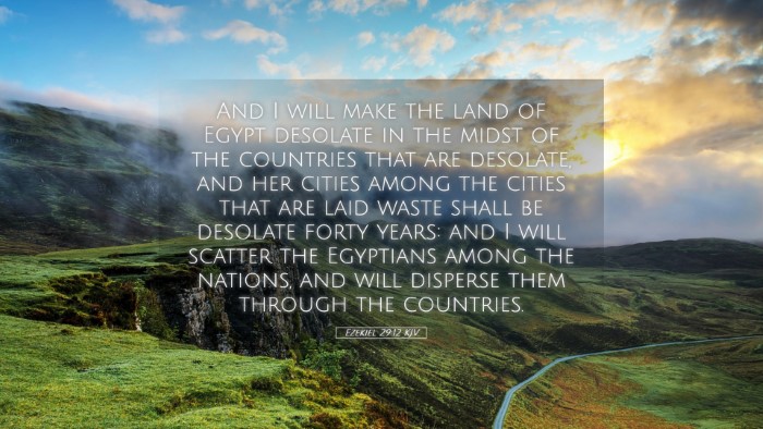 Picture 05 - Ezekiel 29:12 KJV Desktop Wallpaper - And I will make the land of Egypt desolate in the - Desktop Bible Verse Wallpaper