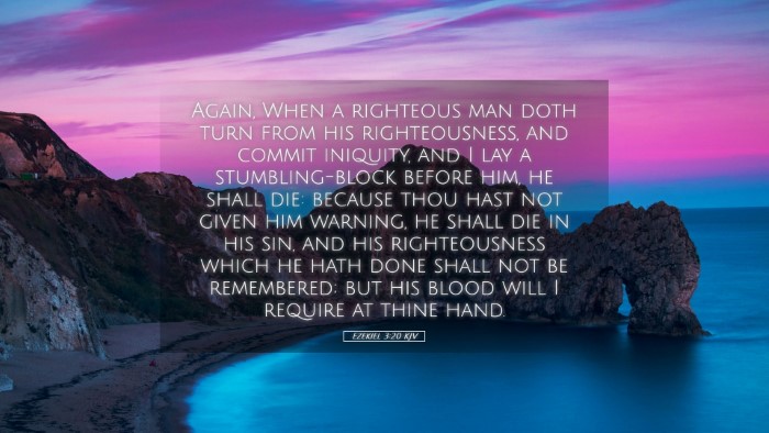 Picture 05 - Ezekiel 3:20 KJV Desktop Wallpaper - Again, When a righteous man doth turn from his - Desktop Bible Verse Wallpaper