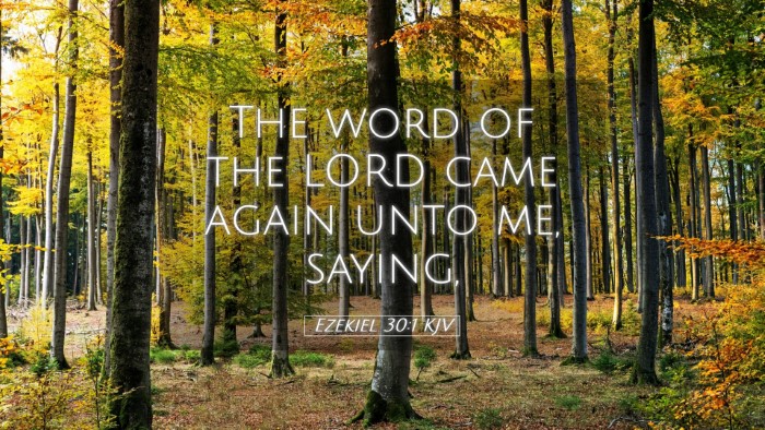 Picture 05 - Ezekiel 30:1 KJV Desktop Wallpaper - The word of the LORD came again unto me, - Desktop Bible Verse Wallpaper