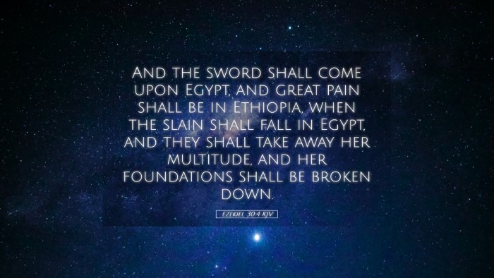 Picture 05 - Ezekiel 30:4 KJV Desktop Wallpaper - And the sword shall come upon Egypt, and great - Desktop Bible Verse Wallpaper