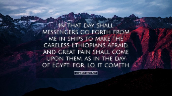Picture 05 - Ezekiel 30:9 KJV Desktop Wallpaper - In that day shall messengers go forth from me in - Desktop Bible Verse Wallpaper