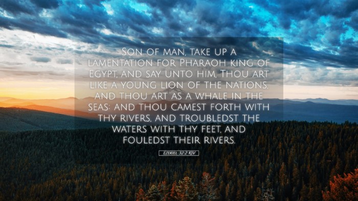Picture 05 - Ezekiel 32:2 KJV Desktop Wallpaper - Son of man, take up a lamentation for Pharaoh - Desktop Bible Verse Wallpaper
