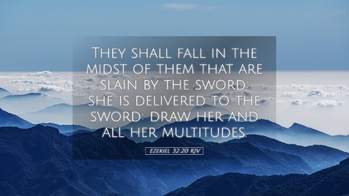 Picture 05 - Ezekiel 32:20 KJV Desktop Wallpaper - They shall fall in the midst of them that are - Desktop Bible Verse Wallpaper