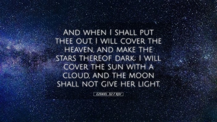 Picture 05 - Ezekiel 32:7 KJV Desktop Wallpaper - And when I shall put thee out, I will cover the - Desktop Bible Verse Wallpaper