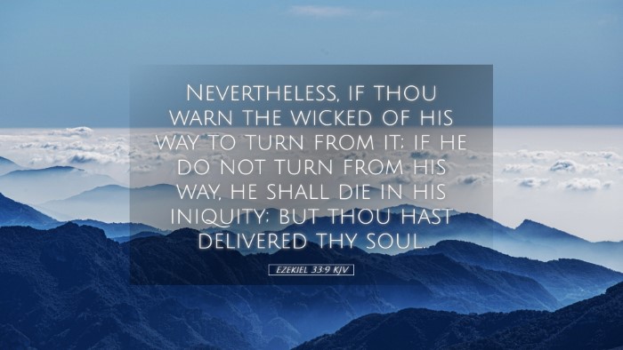 Picture 05 - Ezekiel 33:9 KJV Desktop Wallpaper - Nevertheless, if thou warn the wicked of his way - Desktop Bible Verse Wallpaper