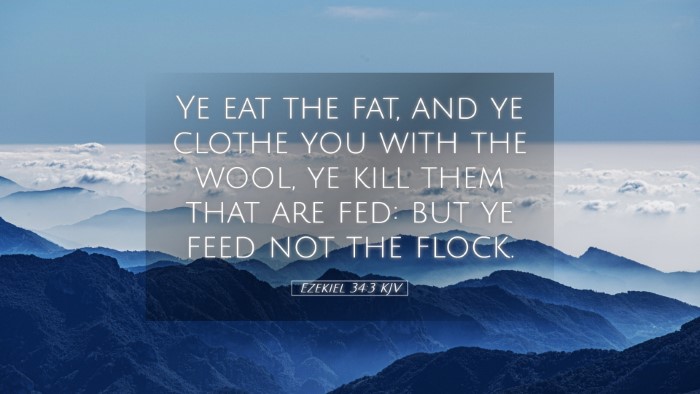 Picture 05 - Ezekiel 34:3 KJV Desktop Wallpaper - Ye eat the fat, and ye clothe you with the wool, - Desktop Bible Verse Wallpaper