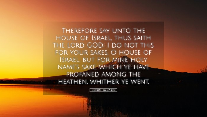 Picture 05 - Ezekiel 36:22 KJV Desktop Wallpaper - Therefore say unto the house of Israel, thus - Desktop Bible Verse Wallpaper