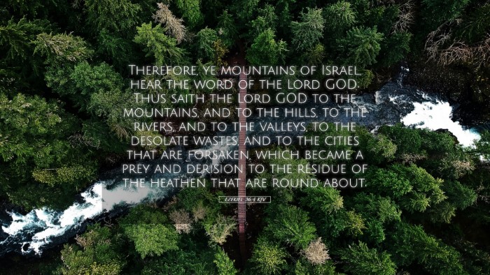 Picture 05 - Ezekiel 36:4 KJV Desktop Wallpaper - Therefore, ye mountains of Israel, hear the word - Desktop Bible Verse Wallpaper