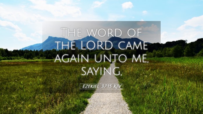 Picture 05 - Ezekiel 37:15 KJV Desktop Wallpaper - The word of the LORD came again unto me, - Desktop Bible Verse Wallpaper