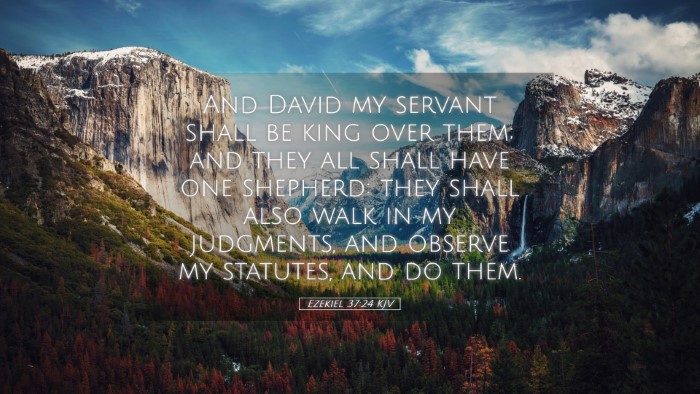 Picture 05 - Ezekiel 37:24 KJV Desktop Wallpaper - And David my servant shall be king over them; and - Desktop Bible Verse Wallpaper