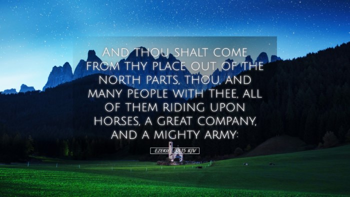 Picture 05 - Ezekiel 38:15 KJV Desktop Wallpaper - And thou shalt come from thy place out of the - Desktop Bible Verse Wallpaper