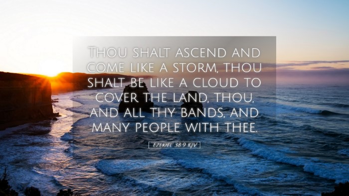 Picture 05 - Ezekiel 38:9 KJV Desktop Wallpaper - Thou shalt ascend and come like a storm, thou - Desktop Bible Verse Wallpaper