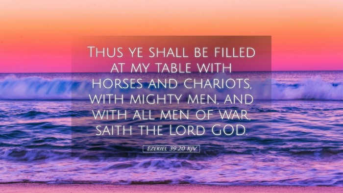 Picture 05 - Ezekiel 39:20 KJV Desktop Wallpaper - Thus ye shall be filled at my table with horses - Desktop Bible Verse Wallpaper