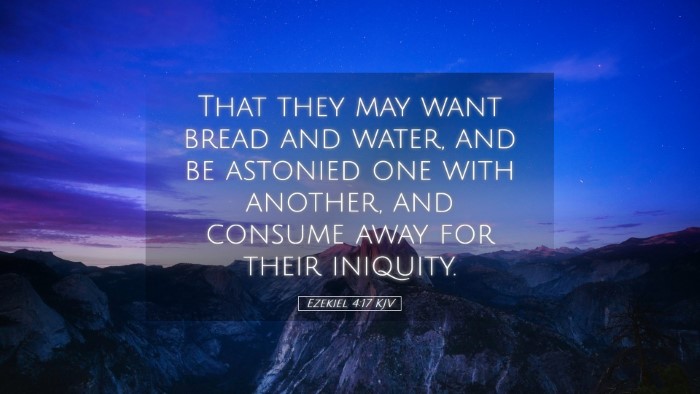 Picture 05 - Ezekiel 4:17 KJV Desktop Wallpaper - That they may want bread and water, and be - Desktop Bible Verse Wallpaper