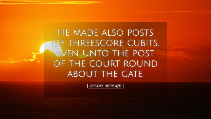 Picture 05 - Ezekiel 40:14 KJV Desktop Wallpaper - He made also posts of threescore cubits, even - Desktop Bible Verse Wallpaper