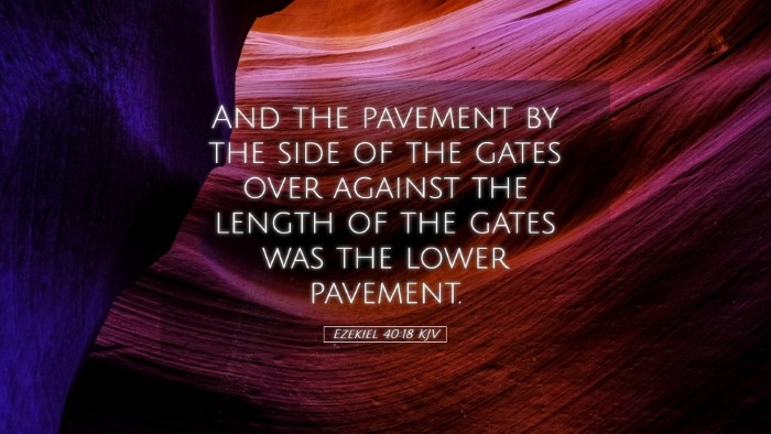 Picture 05 - Ezekiel 40:18 KJV Desktop Wallpaper - And the pavement by the side of the gates over - Desktop Bible Verse Wallpaper