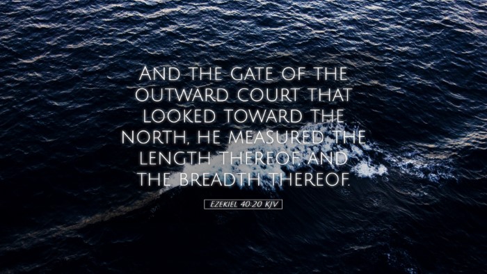 Picture 05 - Ezekiel 40:20 KJV Desktop Wallpaper - And the gate of the outward court that looked - Desktop Bible Verse Wallpaper