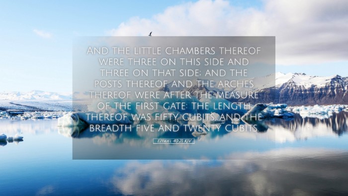 Picture 05 - Ezekiel 40:21 KJV Desktop Wallpaper - And the little chambers thereof were three on - Desktop Bible Verse Wallpaper