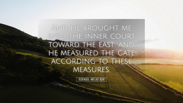 Picture 05 - Ezekiel 40:32 KJV Desktop Wallpaper - And he brought me into the inner court toward the - Desktop Bible Verse Wallpaper