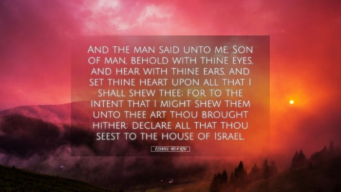 Picture 05 - Ezekiel 40:4 KJV Desktop Wallpaper - And the man said unto me, Son of man, behold with - Desktop Bible Verse Wallpaper