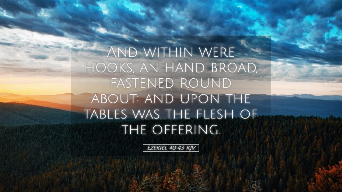 Picture 05 - Ezekiel 40:43 KJV Desktop Wallpaper - And within were hooks, an hand broad, fastened - Desktop Bible Verse Wallpaper