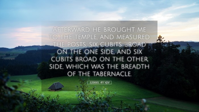 Picture 05 - Ezekiel 41:1 KJV Desktop Wallpaper - Afterward he brought me to the temple, and - Desktop Bible Verse Wallpaper