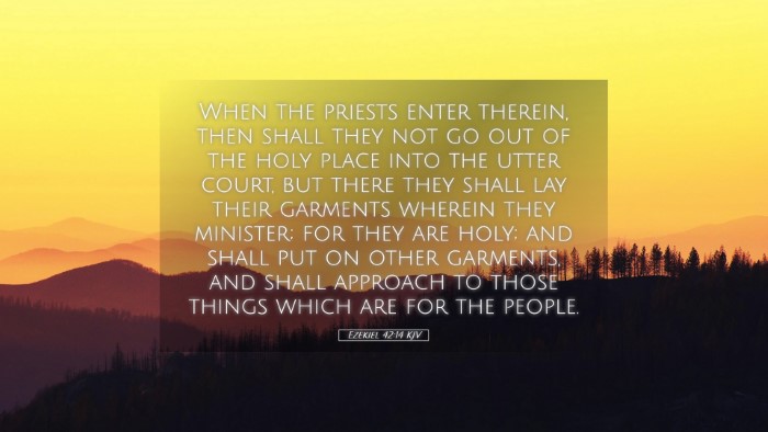Picture 05 - Ezekiel 42:14 KJV Desktop Wallpaper - When the priests enter therein, then shall they - Desktop Bible Verse Wallpaper