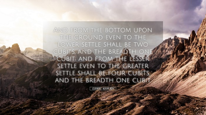 Picture 05 - Ezekiel 43:14 KJV Desktop Wallpaper - And from the bottom upon the ground even to the - Desktop Bible Verse Wallpaper