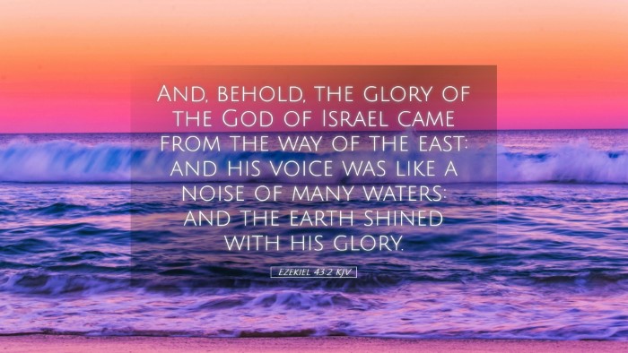 Picture 05 - Ezekiel 43:2 KJV Desktop Wallpaper - And, behold, the glory of the God of Israel came - Desktop Bible Verse Wallpaper